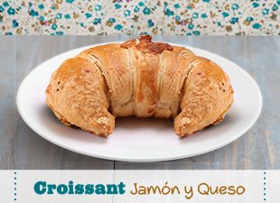 Croissant jamón y queso