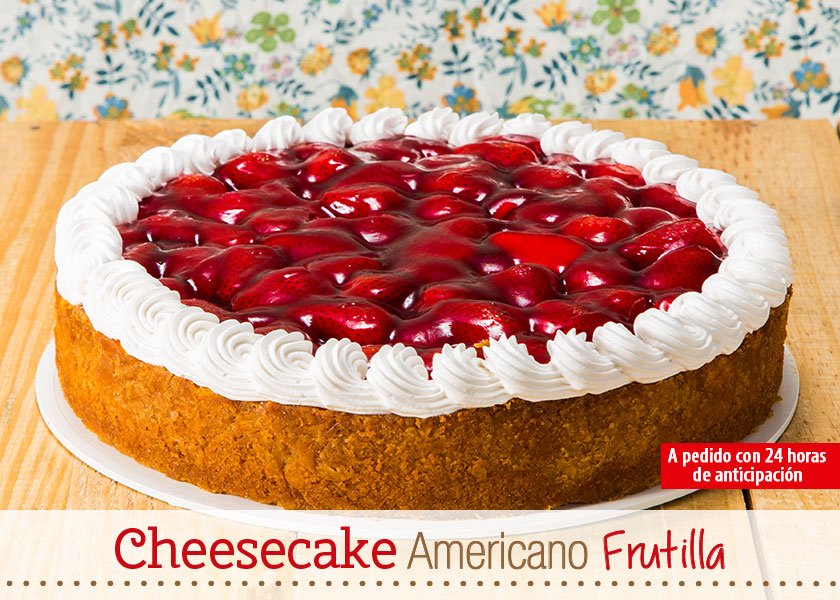 Cheesecake americano de frutilla